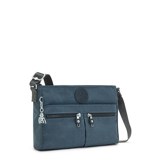 Kipling New Angie Crossbody Táska Sötétkék Szürke | HU 1194MQ